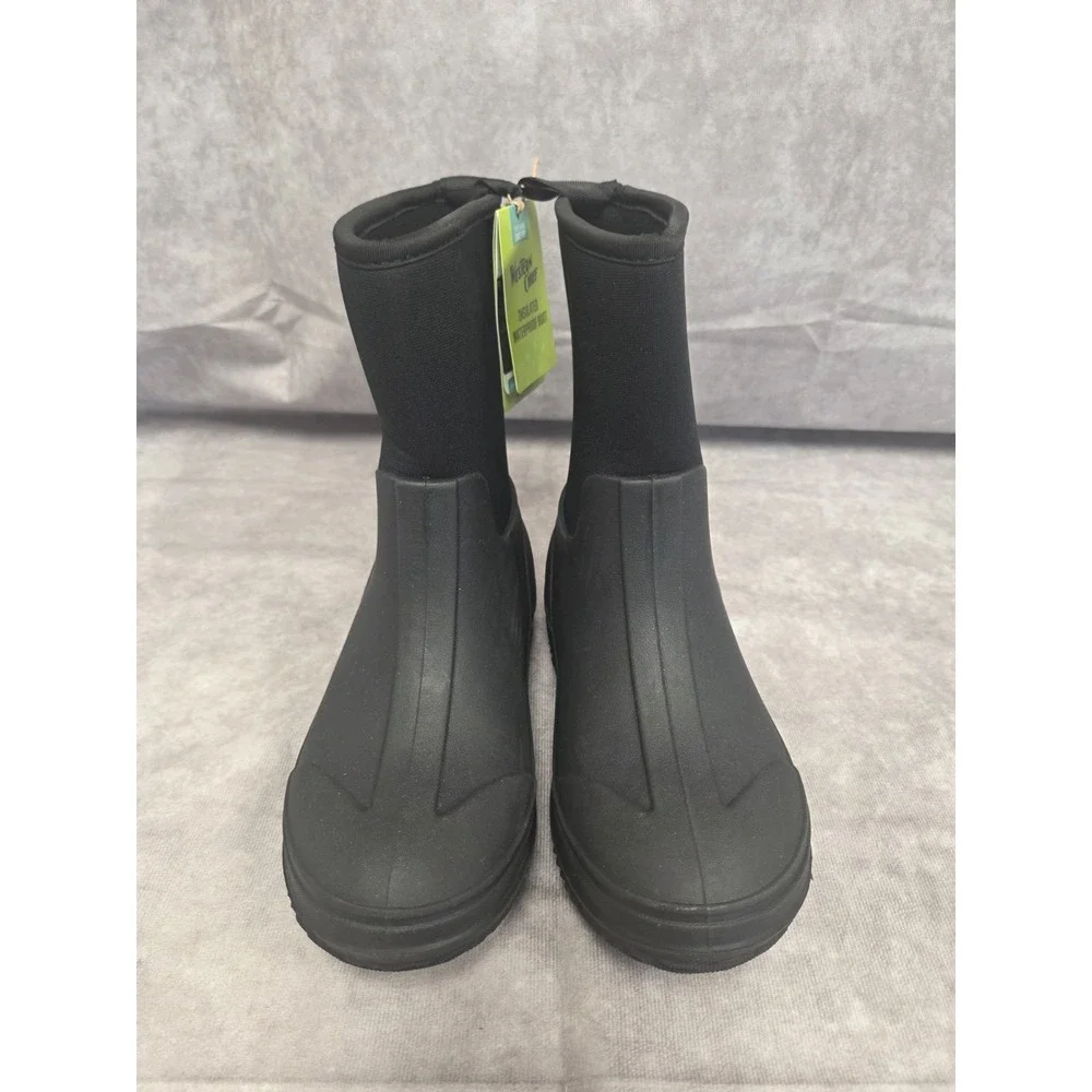 Girls Sz 2 Blk Western Chief All Weather Boots New